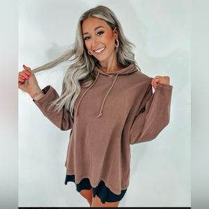 Double Zero- Oversized hooded Top.